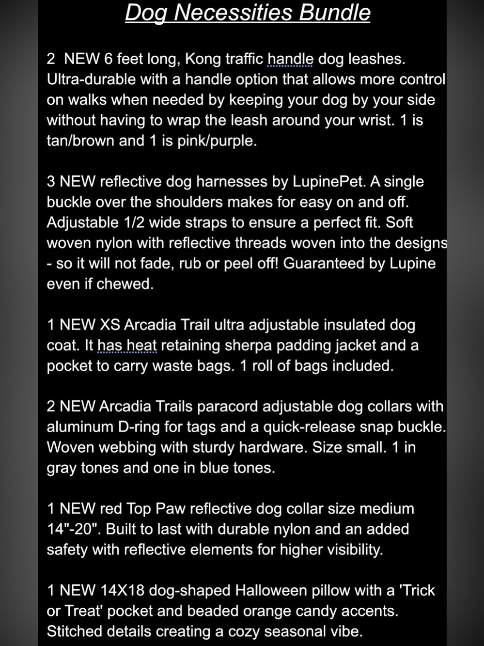 Dog Necessities Bundle of 10 Items